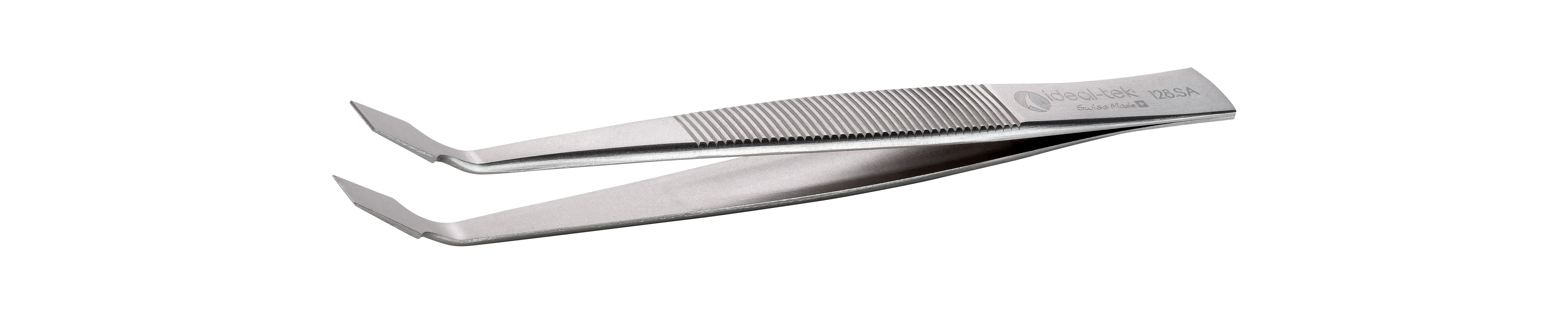 Ideal-Tek Gray Stainless Steel Fine Tip Locking Tweezers