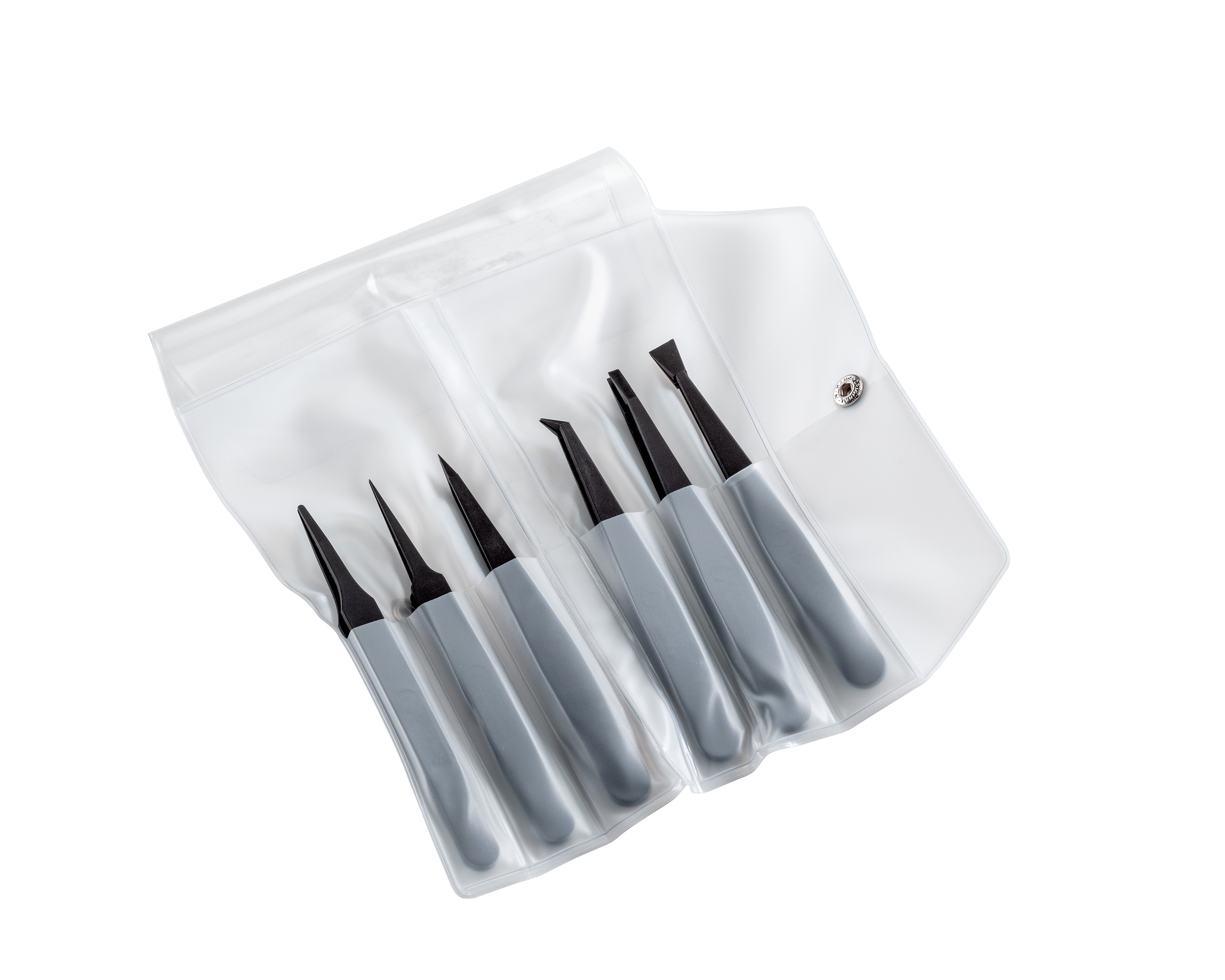 Precision Tweezers Set: ESD-Safe, Assorted Tips